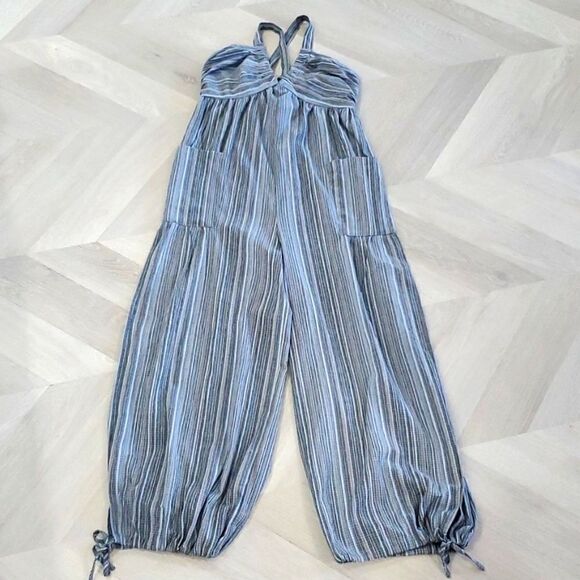 Klesis,Women’s Stripe Crinkle jumpsuit,,Nwot, Size Medium - Picture 4 of 10